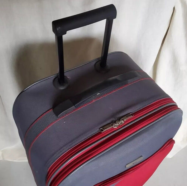 FIORE Suitcase Size L Hybrid 2 Wheels Lock Expandable Lightweight Red Grey