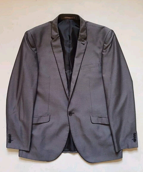 Suit By Taylor Wright Mens Jkt 44 Trs W36 Regular Fit Gunmetal Grey Worn Once