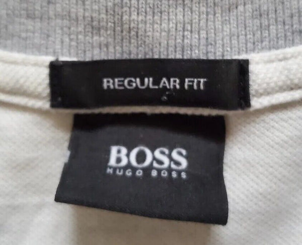 HUGO BOSS Polo Shirt Mens M Grey