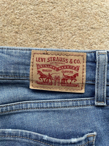 Womens Levis Jeans 712 Slim W 30 L 30 Blue Denim Red Tab C5