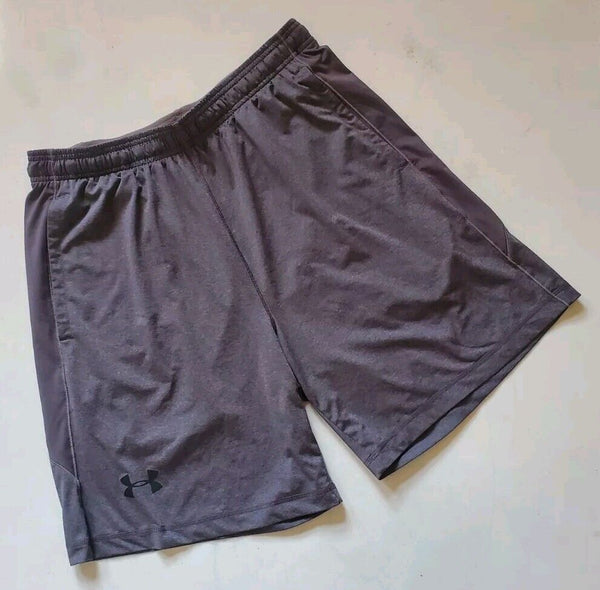 UNDER ARMOUR Shorts Mens L Loose Fit Charcoal Grey Stretch