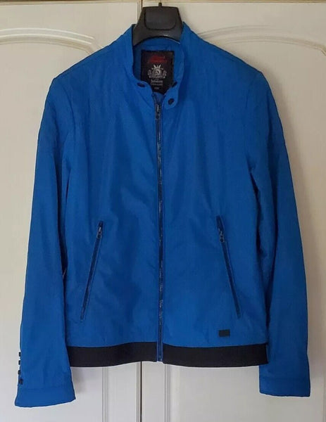 For Kalderan Only! DIESEL Biker Bomber Jacket Lightweight Teflon Blue Mens L