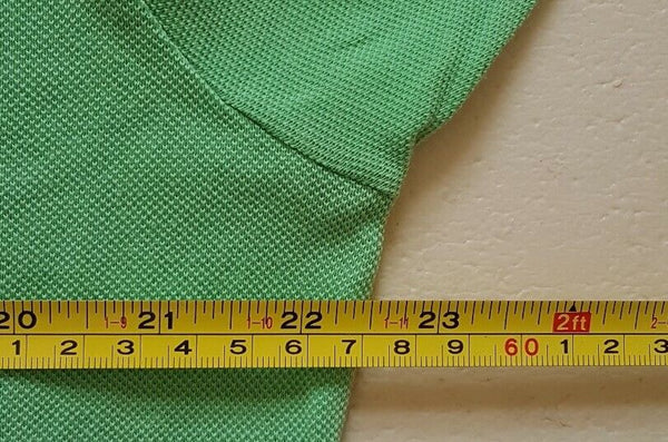 LACOSTE Polo Shirt Mens L Leaf Green Cotton Devanlay