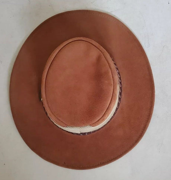 JACARU Hat Cowboy Western Blaze Mens M To L Tan Suede Australia