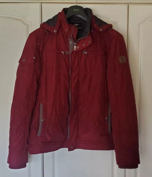 FYNCH HATTON Jacket Coat Puffer Mens XXL Down Filled Metallic Ruby Rrp £290