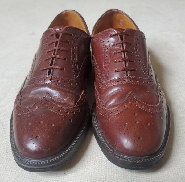 Vintage ST MICHAEL BROGUES SHOES Mens UK 8 EU 42 Marks Spencer Brown Leather UK