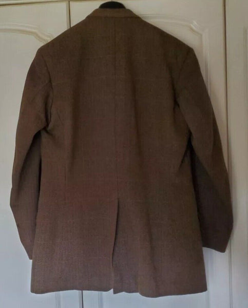 Vintage Tweed Shooting Jacket Mens 44 Herringbone Weave Henderson Uk 1950's