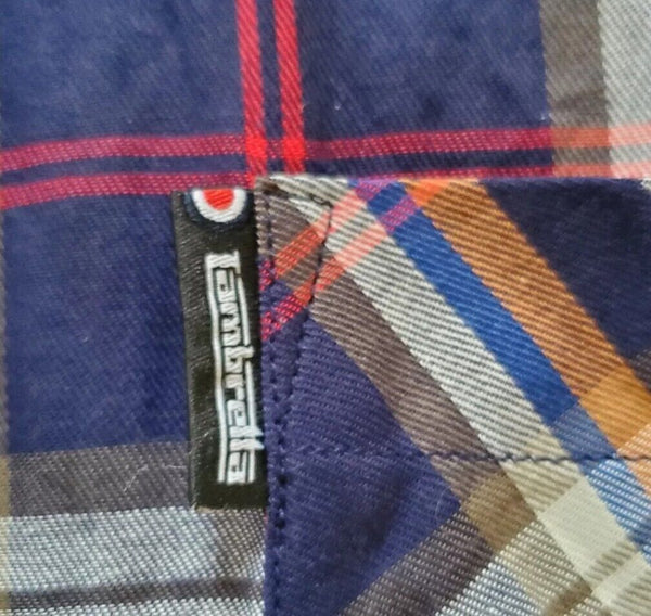 LAMBRETTA Shirt Mens XL Red Blue Broad Check