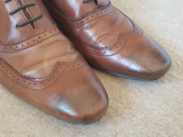 GUIDE LONDON Shoes Brogues Tan Leather Mens UK 11 Excellent Condition Were £95