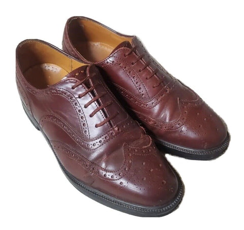 Vintage ST MICHAEL BROGUES SHOES Mens UK 8 EU 42 Marks Spencer Brown Leather UK