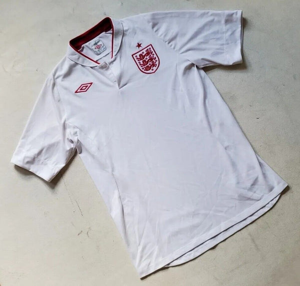 ENGLAND Football Shirt Jersey Mens L 42 Umbro Home 2012 - 2013 White 3 Lions