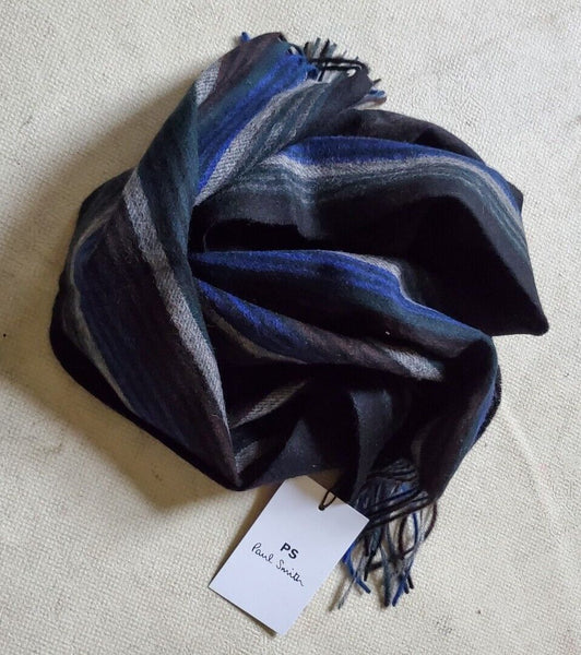 For Centralgirl Only!! PAUL SMITH SCARF Mens Signature Stripes Lambswool