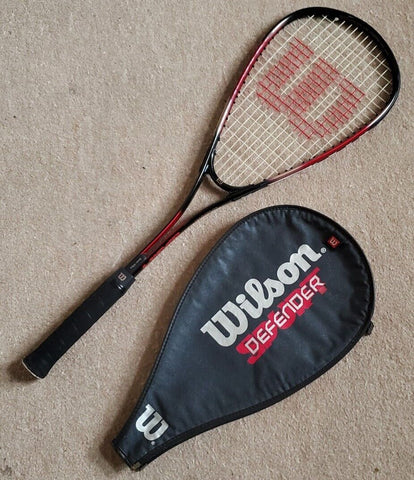 WILSON DEFENDER Squash Racket Anti-Vibe Aerodynamic Red Black With Cover