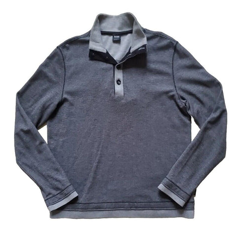 HUGO BOSS Jumper Sweatchort Mens M Grey High Collar