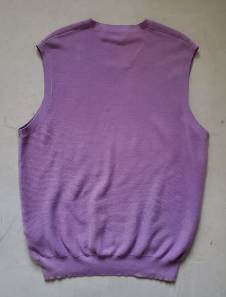 RALPH LAUREN Golf Jumper Vest Tank Top Mens M Lilac Purple Cotton