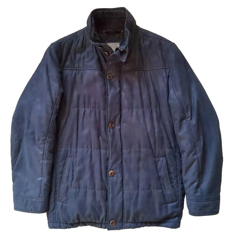 Bugatti Puffer Jacket Coat Mens L Navy Blue Designed In Germany