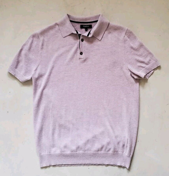 Nicole Farhi Knitted Polo Jersey Mens M Lilac