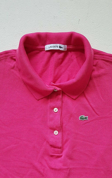 Vintage LACOSTE Polo Shirt Mens M Cerise Pink Cotton Devanlay