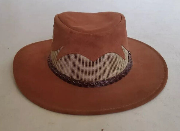 JACARU Hat Cowboy Western Blaze Mens M To L Tan Suede Australia