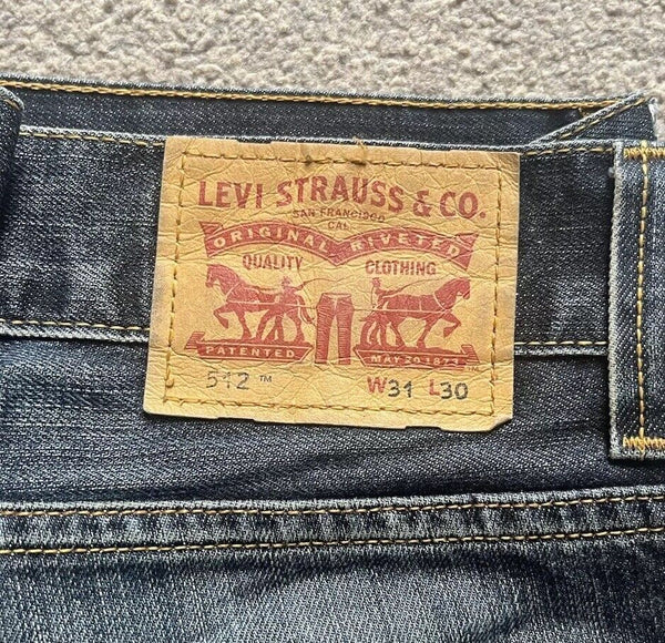 LEVIS 512  JEANS Mens W 31 L 30  vintage blue denim red tab regular fit A137