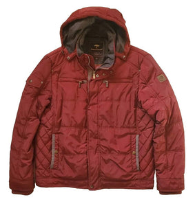 FYNCH HATTON Jacket Coat Puffer Mens XXL Down Filled Metallic Ruby Rrp £290