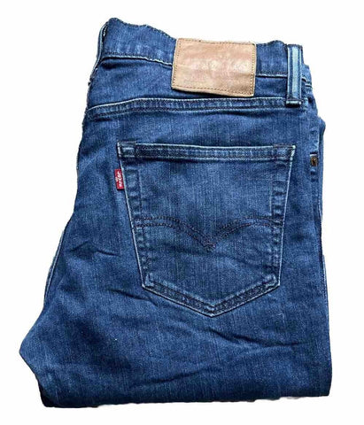 LEVIS 511 JEANS Mens W 34 L 32 vintage blue denim red tab regular fit A112