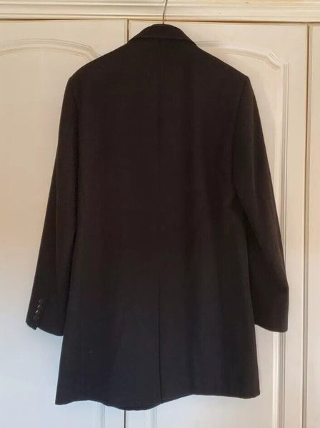 Overcoat Trench Coat By Blazer Mens M Black Wool Blend