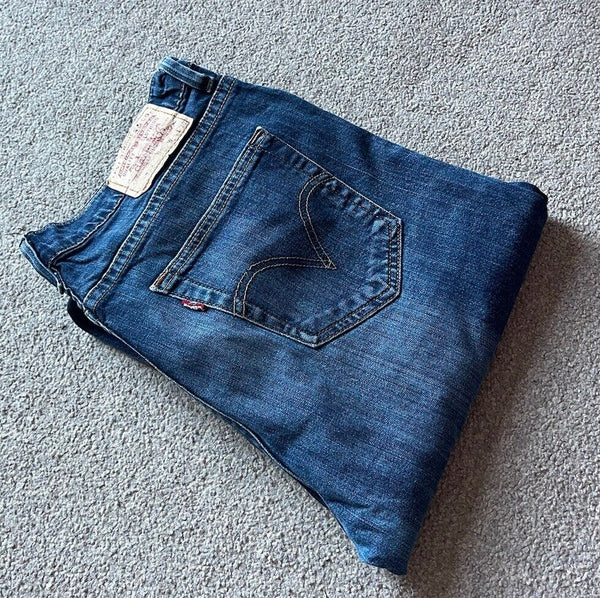 LEVIS 752  JEANS Mens W 34 L 30  vintage blue denim red tab regular fit A118