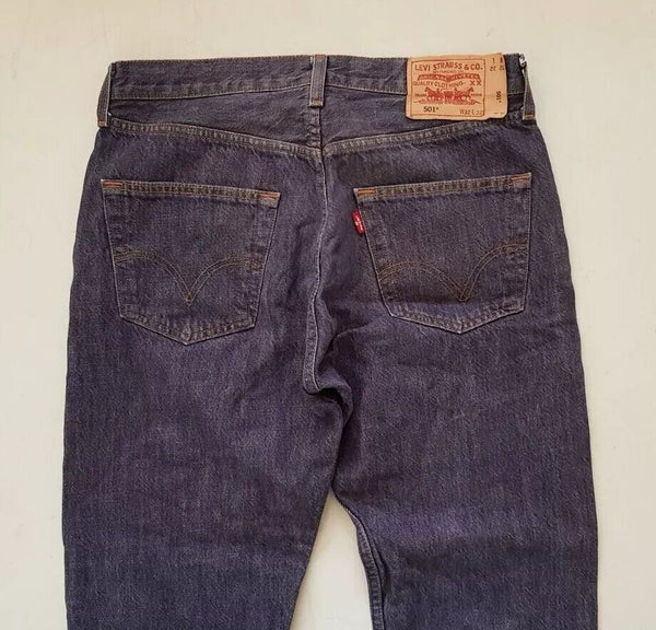 LEVIS 501 JEANS Mens W 32 L 27 Regular Fit Blue Denim Red Tab Vintage