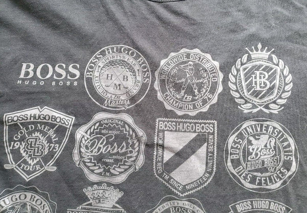 HUGO BOSS Tshirt T Shirt Mens XL Black Vintage Golf Championships