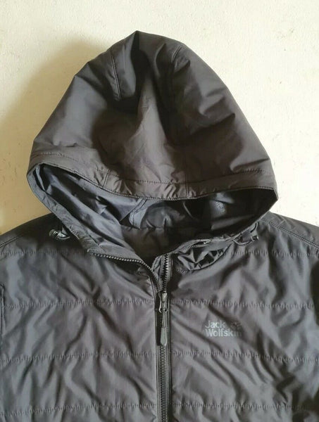 JACK WOLFSKIN Jacket Mens M Puffer Stormlock Black Grey