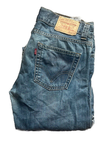 LEVIS 512 Jeans Mens W 32 L 32 vintage blue denim red tab regular fit A150