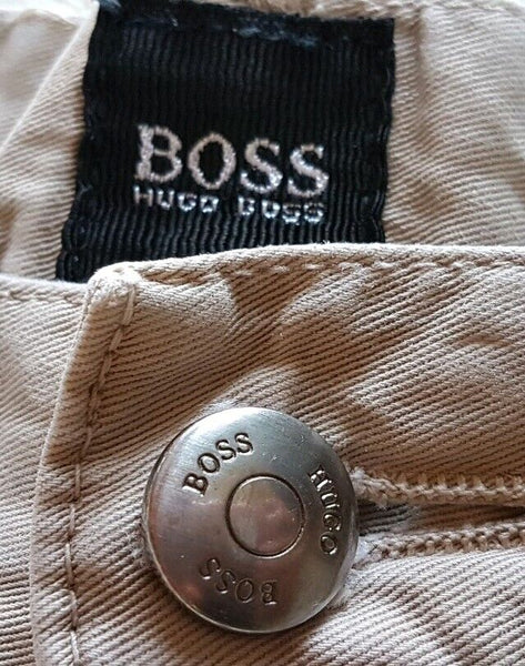 HUGO BOSS Chinos Mens W 32 L 32 Reg Fit Stone No. 126