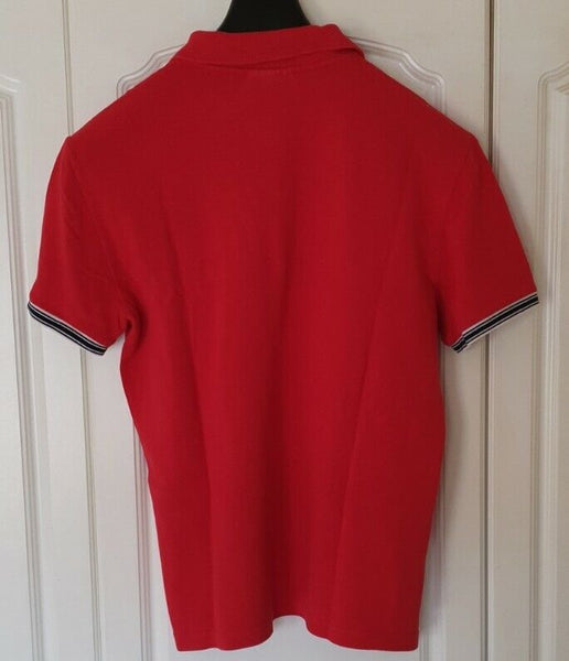 LACOSTE Polo Shirt Mens 5 Large Sport Fit Red Iconic Croc Authentic