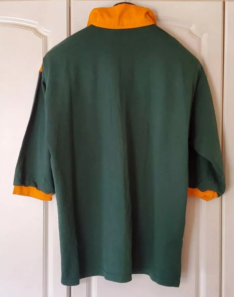 Vintage Australia Rugby Shirt Jersey Mens XL Green Gold 80s Wallabies Crest