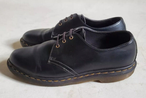 DR MARTENS Shoes Black Leather Mens Uk 8 Eu 42 - Read description