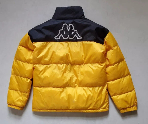 KAPPA Puffer Jacket Vintage Y2k Mens M Yellow Black