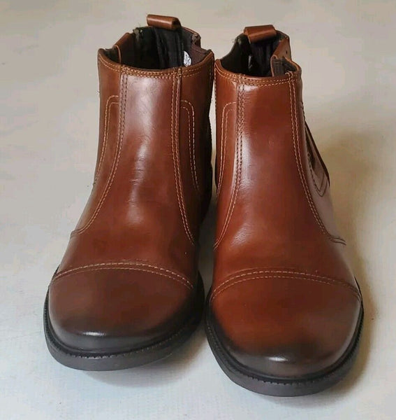 PAVERS Chelsea Dealer Boots Men Uk 12 Eu 46 Cognac Tan Leather Amortech Soles