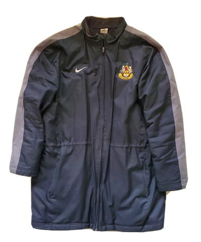 Southport FC Nike Coat Mens XL Quilted Fleece Lined Long Black Grey