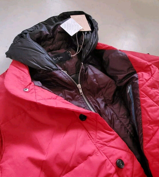 PAUL SMITH Puffer Jacket Gilet 3 in 1 Coat Red Black Teflon Coated Mens M