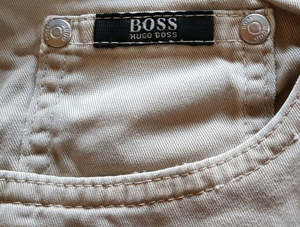 HUGO BOSS Chinos Mens W 32 L 32 Reg Fit Stone No. 126