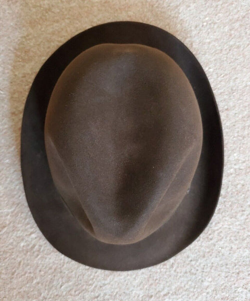 CHRISTY'S HAT Epsom Trilby Mens Small 6 3/4 Sable Brown Fine Felt