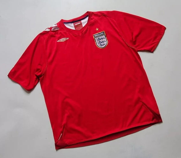 England Football Shirt Jersey Mens XXL Season 2006 2008 Umbro Away Red