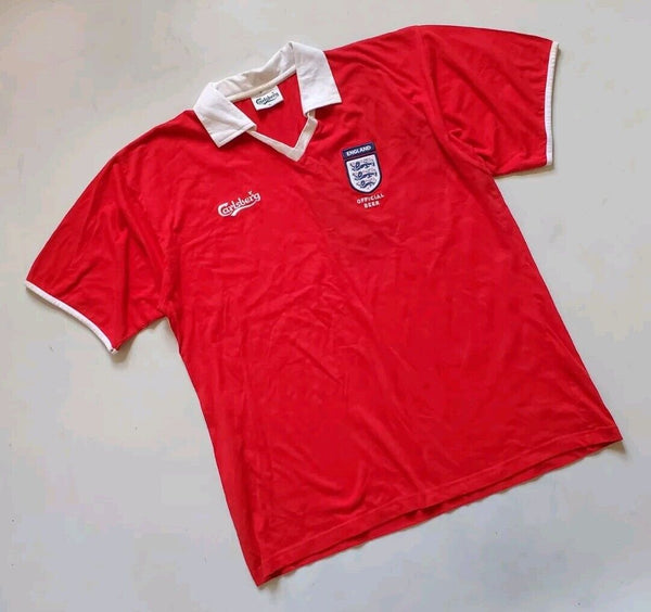 ENGLAND FA Staff Carlsberg Tshirt Polo Mens XL Rare Wembley Steward 2002