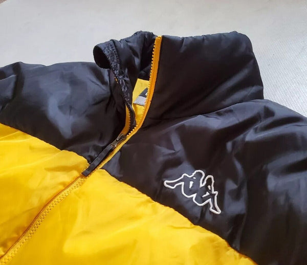 KAPPA Puffer Jacket Vintage Y2k Mens M Yellow Black