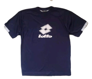 LOTTO T Shirt Vintage Y2k Mens Xl Loose Fit Navy Blue Big Logo Italy