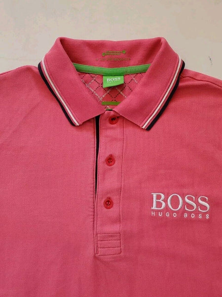 HUGO BOSS Golf Polo Shirt Mens S Moisture Manager Pink