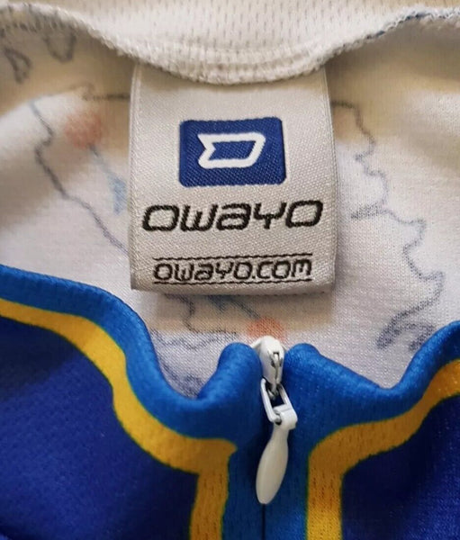 OWAYO Cycling Jersey Shirt Men L Cancer Research Lands End to John O Groats 2016