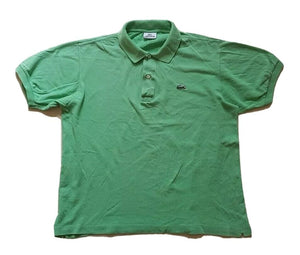 LACOSTE Polo Shirt Mens L Leaf Green Cotton Devanlay