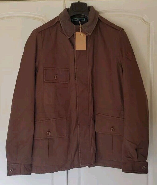 PAUL SMITH Jacket Field Coat Mens M Reg Fit Padded Mocha Brown Rrp £475